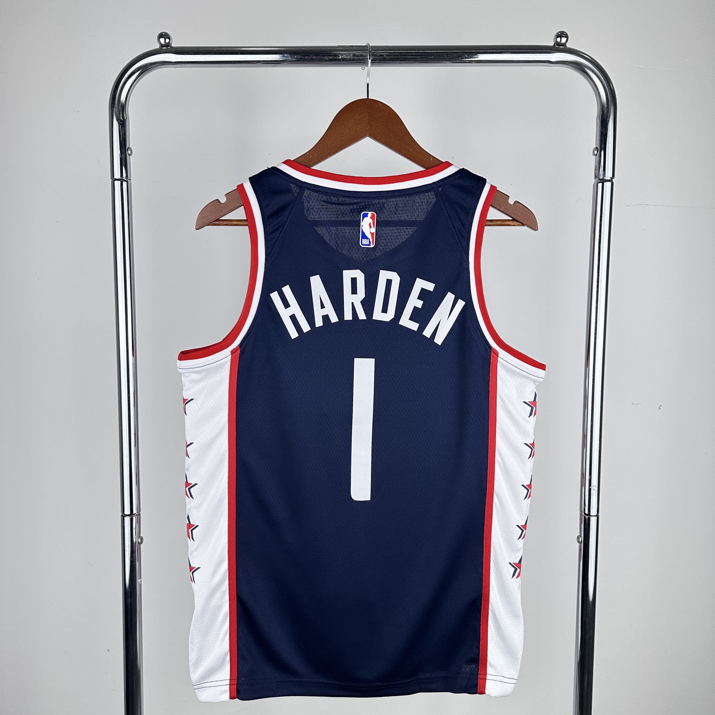 Men Los Angeles Clippers #1 Harden Blue City Edition Nike 2024 NBA Jersey